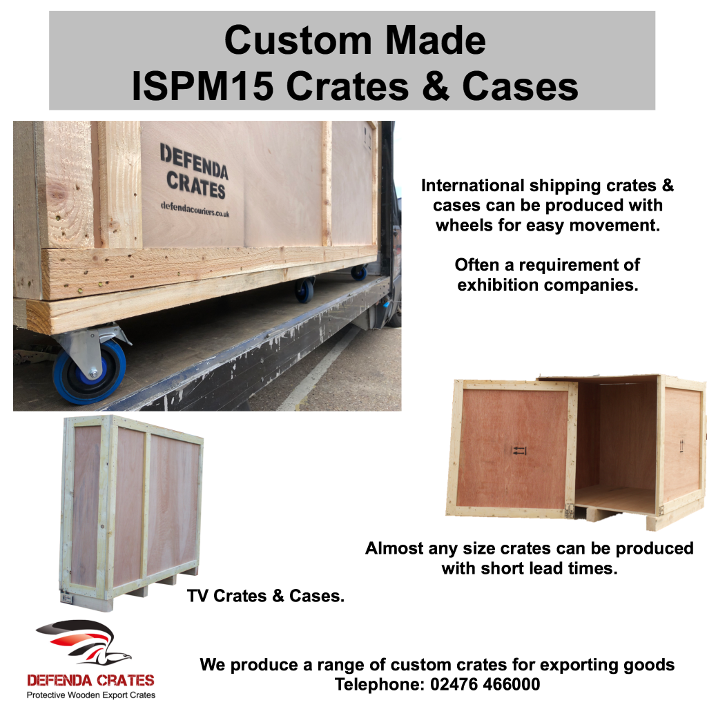 ISPM15 compliant wooden export crates Warwick and containers. Warwick, Warwickshire 